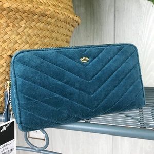 NWT Juicy Couture Black Label wallet teal zip around